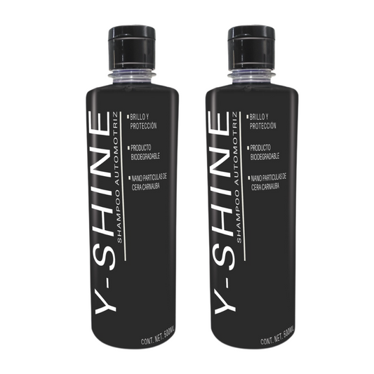 KIT DE 2 Y-SHINE | Shampoo Automotriz Biodegradable con Cera Carnauba | Brillo, Limpieza Profunda y Protección para tu Auto